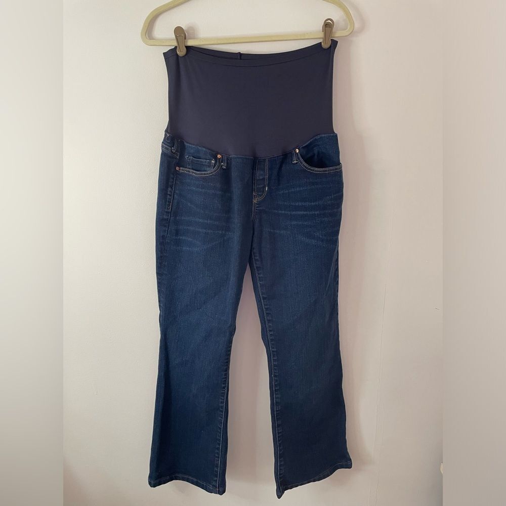 Gap Long & Lean Stretch Jeans, 31/12R maternity wide cropped length